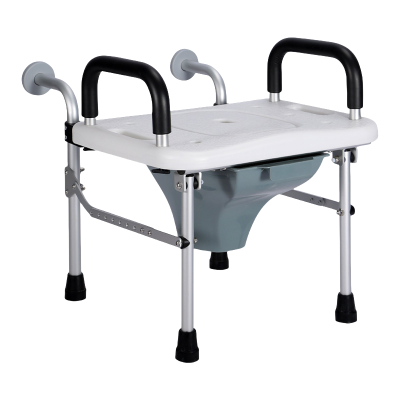 Heavy-Duty Folding Wall-Mounted Commode Chair