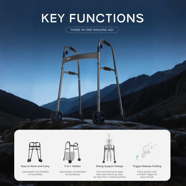 H6a8bcd0c5a97463d82ee14d2f4db6b890.jpg ENSU One-Click Folding Walker with Wheels – Standard